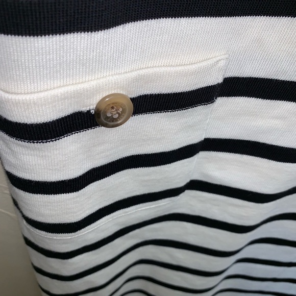 Kate Spade NY White Black Striped 3/4 Sleeve Dress - Picture 5 of 8